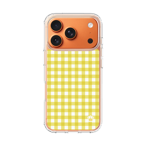 スリムプロテクションケース［ Checkered Yellow - ギンガムチェック イエロー ］