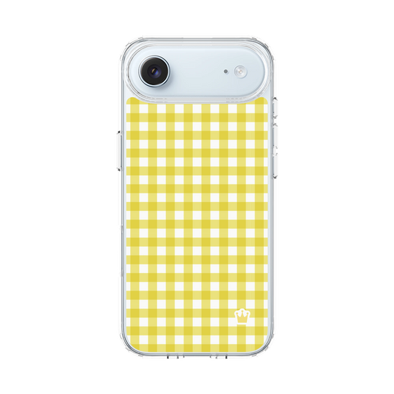 スリムプロテクションケース［ Checkered Yellow - ギンガムチェック イエロー ］