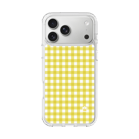 スリムプロテクションケース［ Checkered Yellow - ギンガムチェック イエロー ］