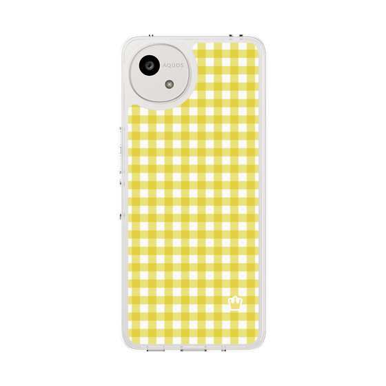 スリムプロテクションケース［ Checkered Yellow - ギンガムチェック イエロー ］