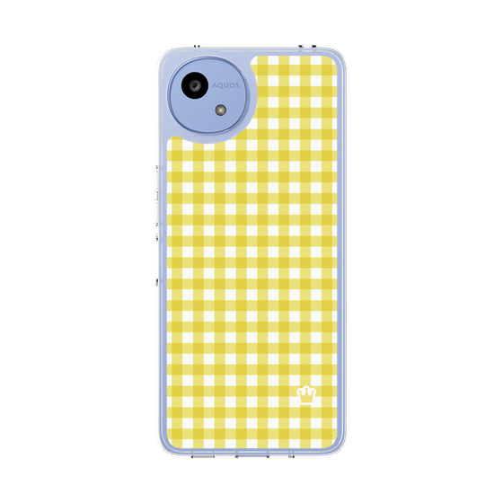 スリムプロテクションケース［ Checkered Yellow - ギンガムチェック イエロー ］