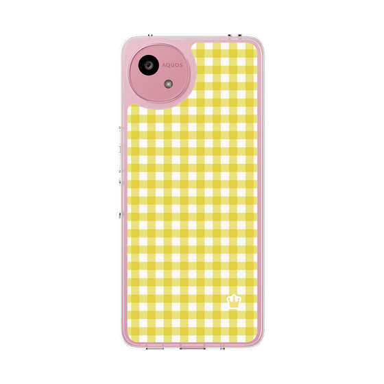 スリムプロテクションケース［ Checkered Yellow - ギンガムチェック イエロー ］