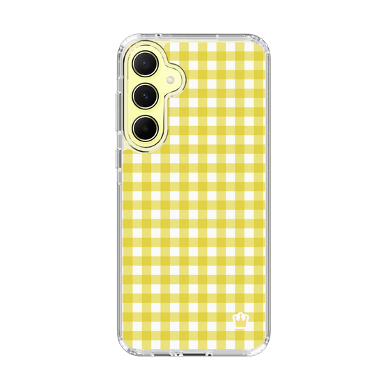 スリムプロテクションケース［ Checkered Yellow - ギンガムチェック イエロー ］