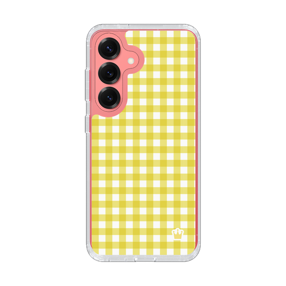 スリムプロテクションケース［ Checkered Yellow - ギンガムチェック イエロー ］