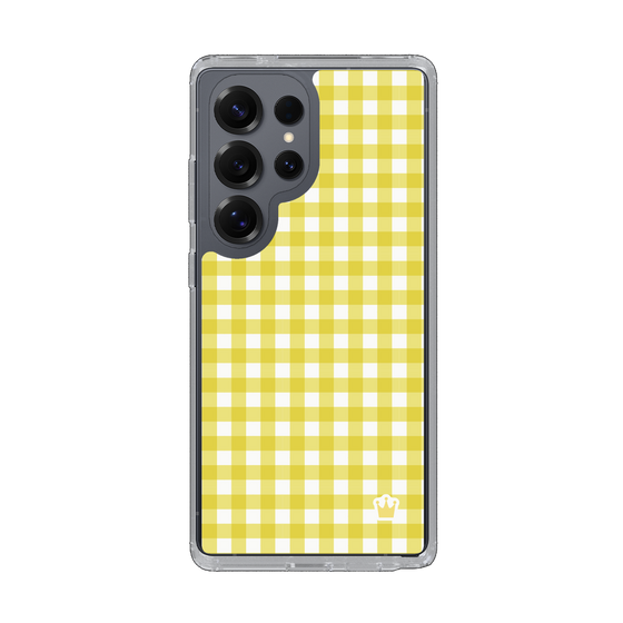 スリムプロテクションケース［ Checkered Yellow - ギンガムチェック イエロー ］