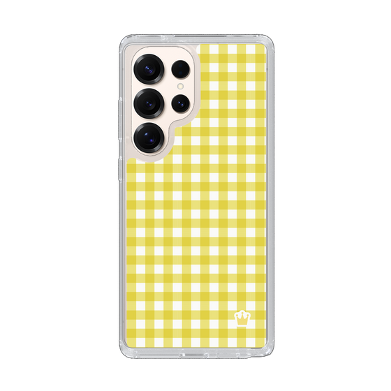 スリムプロテクションケース［ Checkered Yellow - ギンガムチェック イエロー ］