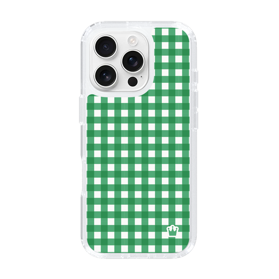 スリムプロテクションケース［ Checkered Green - ギンガムチェック グリーン ］