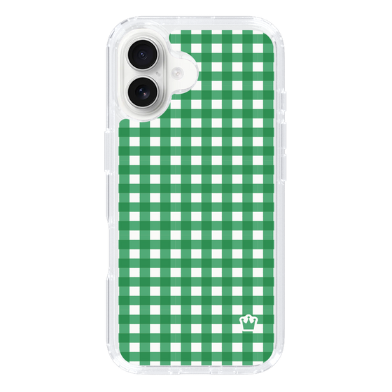 スリムプロテクションケース［ Checkered Green - ギンガムチェック グリーン ］