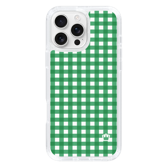 スリムプロテクションケース［ Checkered Green - ギンガムチェック グリーン ］