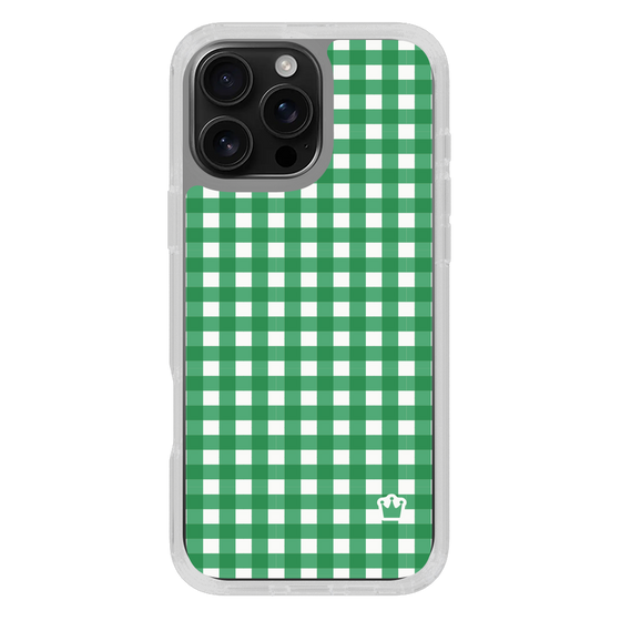 スリムプロテクションケース［ Checkered Green - ギンガムチェック グリーン ］