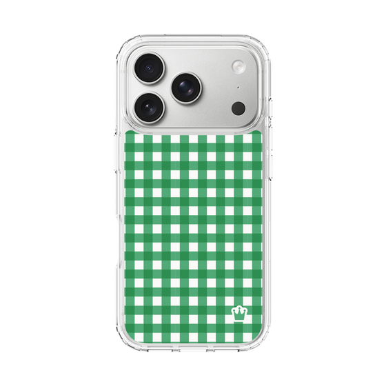 スリムプロテクションケース［ Checkered Green - ギンガムチェック グリーン ］