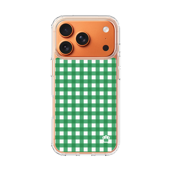 スリムプロテクションケース［ Checkered Green - ギンガムチェック グリーン ］