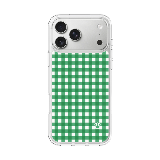 スリムプロテクションケース［ Checkered Green - ギンガムチェック グリーン ］