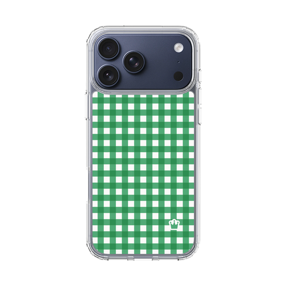 スリムプロテクションケース［ Checkered Green - ギンガムチェック グリーン ］