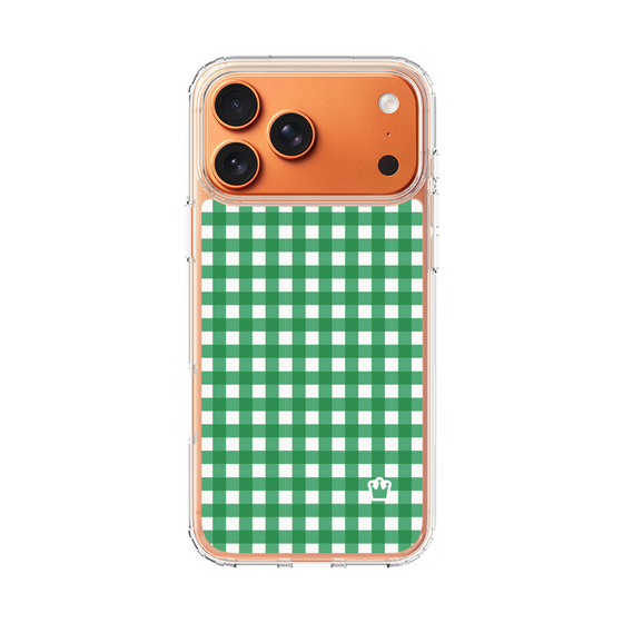 スリムプロテクションケース［ Checkered Green - ギンガムチェック グリーン ］