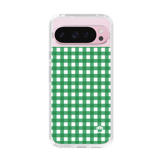 スリムプロテクションケース［ Checkered Green - ギンガムチェック グリーン ］