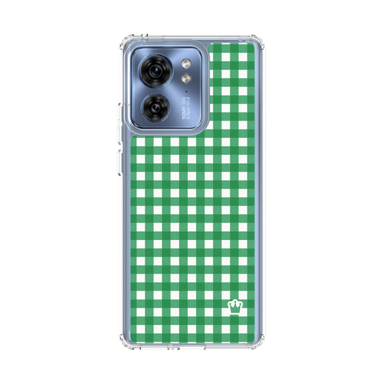 スリムプロテクションケース［ Checkered Green - ギンガムチェック グリーン ］