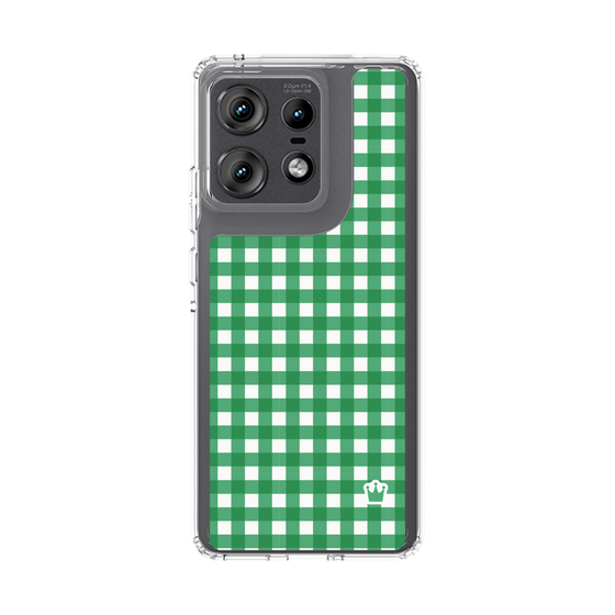 スリムプロテクションケース［ Checkered Green - ギンガムチェック グリーン ］