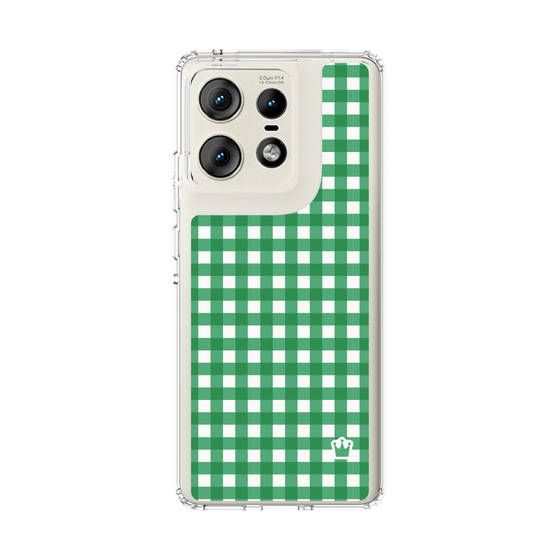 スリムプロテクションケース［ Checkered Green - ギンガムチェック グリーン ］