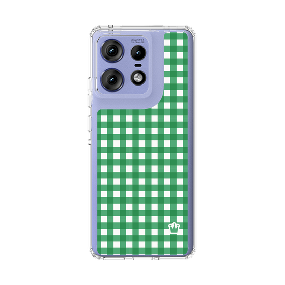 スリムプロテクションケース［ Checkered Green - ギンガムチェック グリーン ］