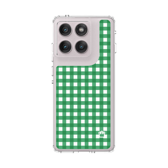 スリムプロテクションケース［ Checkered Green - ギンガムチェック グリーン ］
