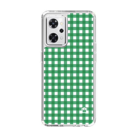 スリムプロテクションケース［ Checkered Green - ギンガムチェック グリーン ］