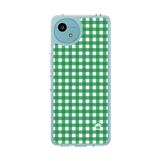 スリムプロテクションケース［ Checkered Green - ギンガムチェック グリーン ］