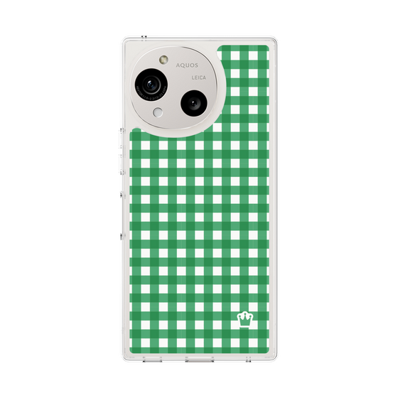 スリムプロテクションケース［ Checkered Green - ギンガムチェック グリーン ］