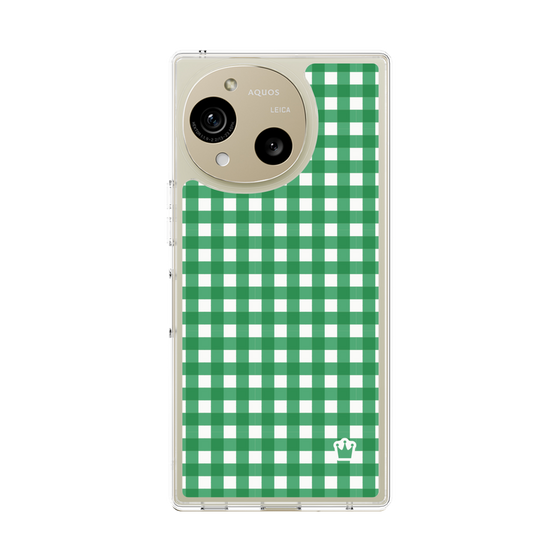スリムプロテクションケース［ Checkered Green - ギンガムチェック グリーン ］