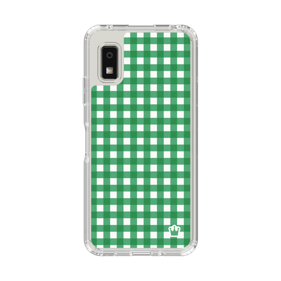 スリムプロテクションケース［ Checkered Green - ギンガムチェック グリーン ］