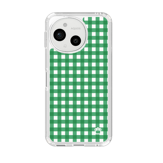 スリムプロテクションケース［ Checkered Green - ギンガムチェック グリーン ］