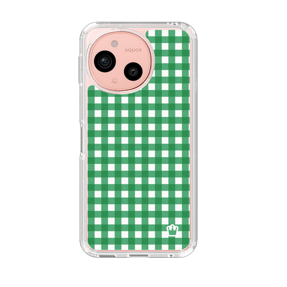 スリムプロテクションケース［ Checkered Green - ギンガムチェック グリーン ］