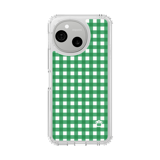 スリムプロテクションケース［ Checkered Green - ギンガムチェック グリーン ］