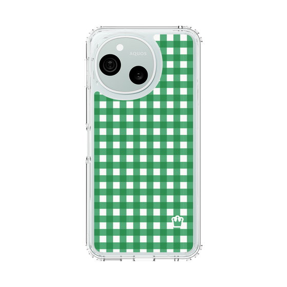 スリムプロテクションケース［ Checkered Green - ギンガムチェック グリーン ］
