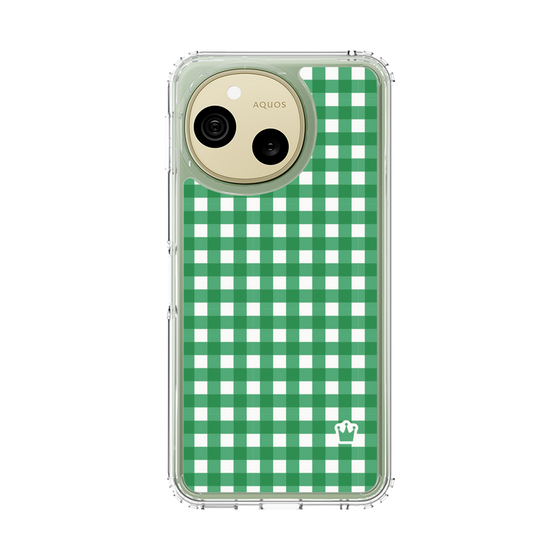 スリムプロテクションケース［ Checkered Green - ギンガムチェック グリーン ］