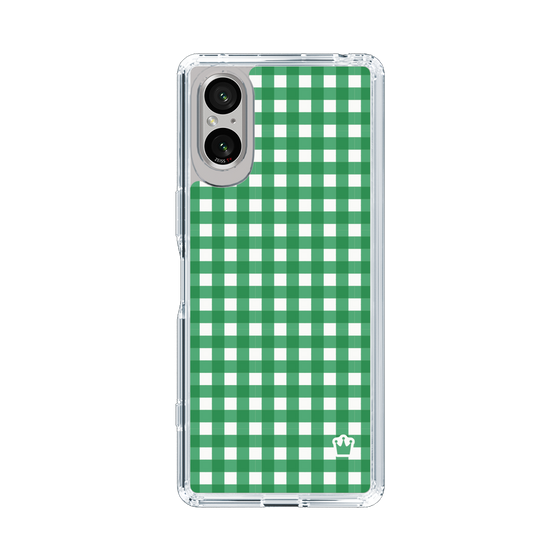 スリムプロテクションケース［ Checkered Green - ギンガムチェック グリーン ］