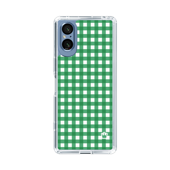 スリムプロテクションケース［ Checkered Green - ギンガムチェック グリーン ］