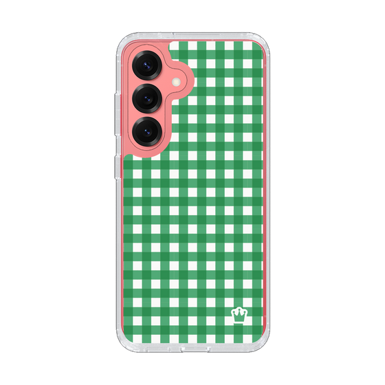 スリムプロテクションケース［ Checkered Green - ギンガムチェック グリーン ］