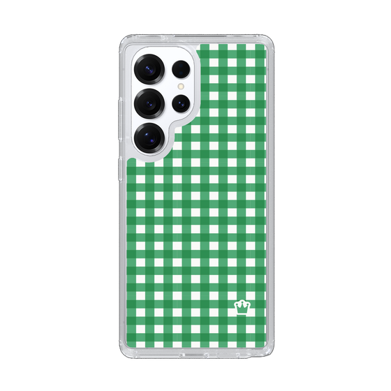 スリムプロテクションケース［ Checkered Green - ギンガムチェック グリーン ］