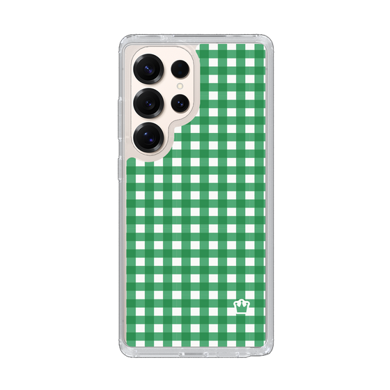 スリムプロテクションケース［ Checkered Green - ギンガムチェック グリーン ］