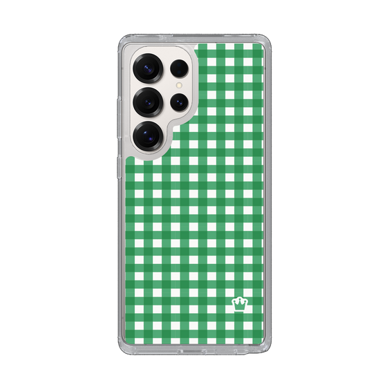 スリムプロテクションケース［ Checkered Green - ギンガムチェック グリーン ］