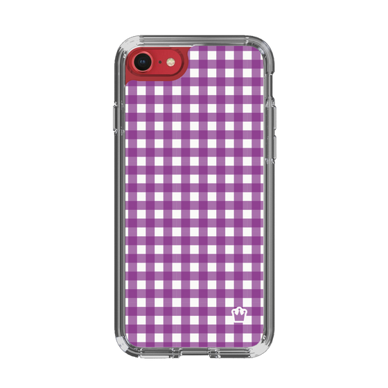 スリムプロテクションケース［ Checkered Purple - ギンガムチェック パープル ］