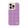 スリムプロテクションケース［ Checkered Purple - ギンガムチェック パープル ］