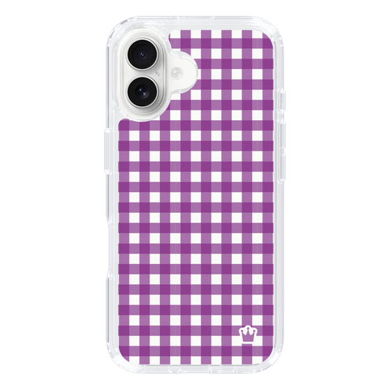 スリムプロテクションケース［ Checkered Purple - ギンガムチェック パープル ］