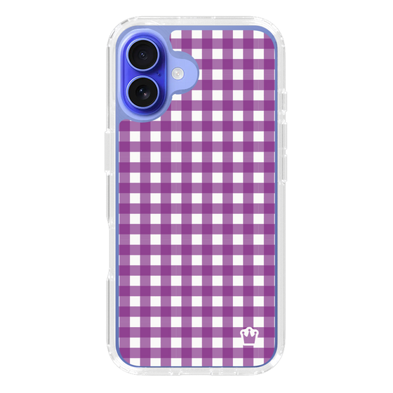 スリムプロテクションケース［ Checkered Purple - ギンガムチェック パープル ］