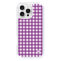 スリムプロテクションケース［ Checkered Purple - ギンガムチェック パープル ］