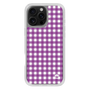 スリムプロテクションケース［ Checkered Purple - ギンガムチェック パープル ］