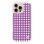 スリムプロテクションケース［ Checkered Purple - ギンガムチェック パープル ］