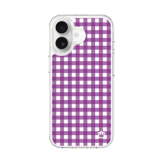 スリムプロテクションケース［ Checkered Purple - ギンガムチェック パープル ］