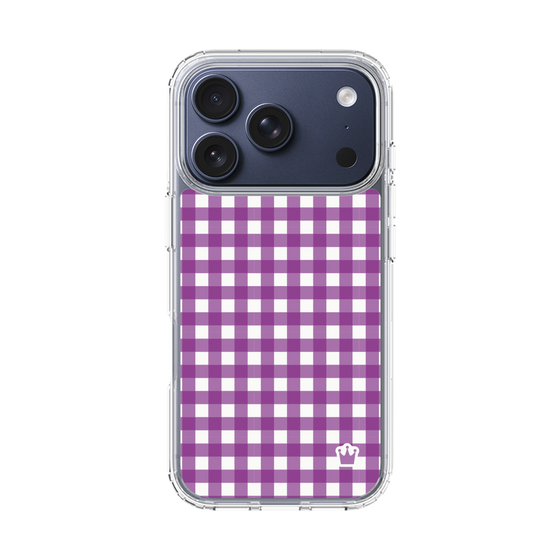 スリムプロテクションケース［ Checkered Purple - ギンガムチェック パープル ］